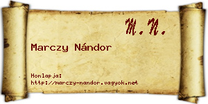 Marczy Nándor névjegykártya