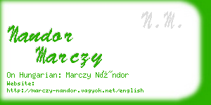 nandor marczy business card